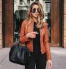 Autumn/Winter Women's Fashion PU Leather Suit Jacket