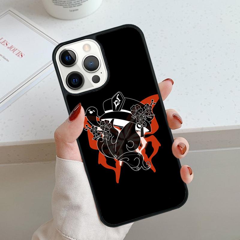 Cartoon Hu Tao Genshin Impact Phone Case For iPhone 17 Air 11 12 13 14 15 16 Pro Max Cover For iPhone 17 Air Max Plus
