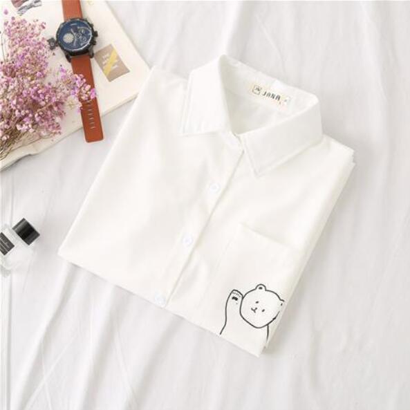 

Jk рубашка женская с рукавами летняя тонкая японская рубашка в стиле колледжа для девочек свободная рубашка поло топы 4XL