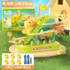 New Cute Refueling Duck Climbing Stairs Acousto-Optic Electric Series Duckling Rotating Slide Track Interactive Children'S Gifs