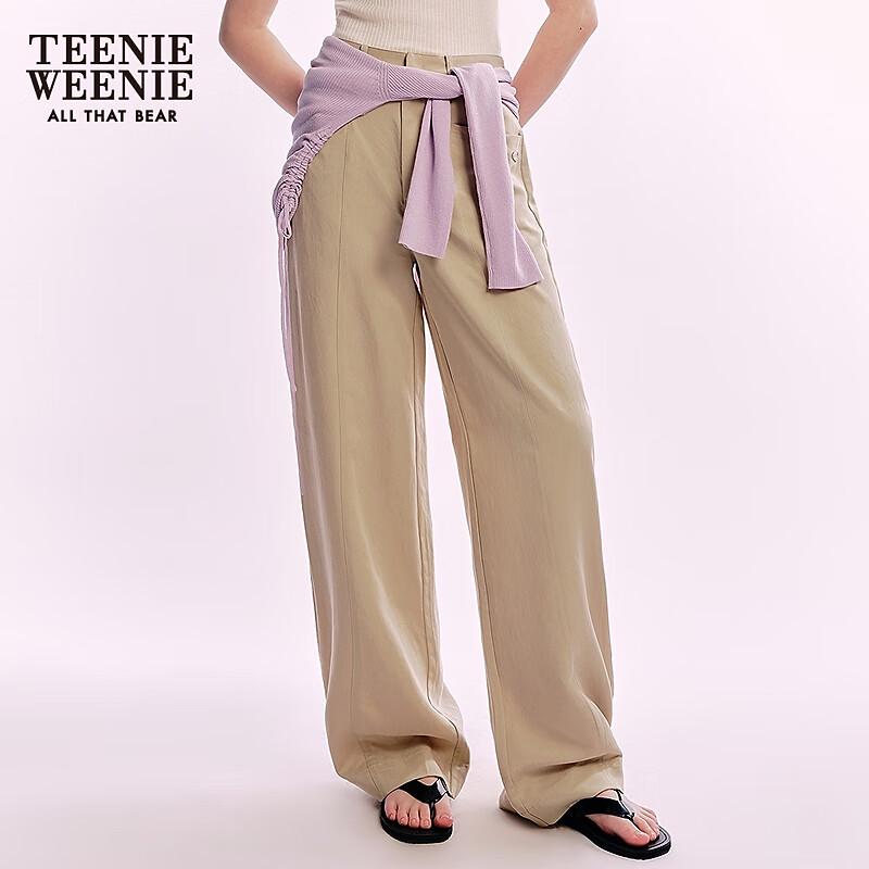 Teenie Weenie Women's 2025 Summer Lyocell Relaxed Wide-Leg Trousers