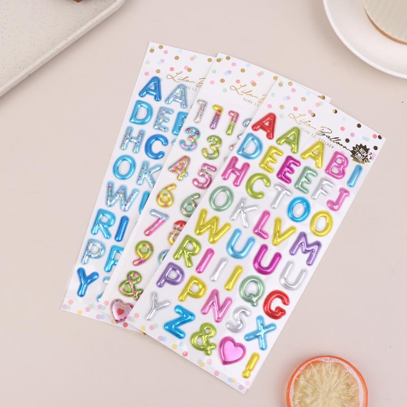 3D Gold Coil Shiny Number Alphabet Stickers For Scrapbook Decals Phone Case Personalized Decoration Crafts
