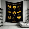 Tang Clan Wall Tapestry Aesthetic Wall Hanging Printed Fabric Blanket Decorative Tapestries for Bedroom Living Room Home Decor