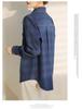 Women's Loose Blue Denim Shirt, Autumn/Winter 2024, Korean Style Layered Top