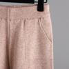 New Fashion Causal Knitted Pullover Suit Solid Color Half High Collar Wide Leg Pants Two Piece Set Autumn Winter