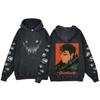 Berserk Anime Harajuku Washed Hoodie for Men
