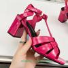 Fashion Cross Strap Square Toe Chunky Heel Women Sandals Solid Color Open Toe Real Patent Leather 6.5Cm Heels 2025 Newest Summer Sandals