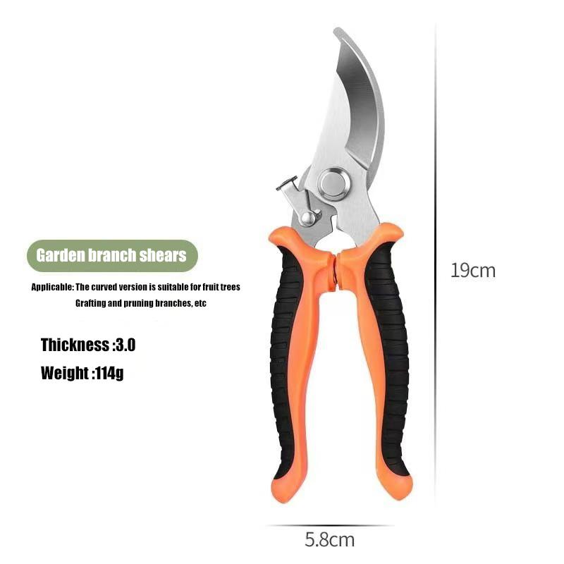 3.0 Stainless steel pruning and cutting fruit tree thick branch scissors Household gardening scissors for cutting garden branche