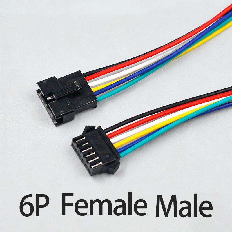 2/10Set SM Terminal Wire JSTDocking Plug20CM Length 2/3/4/5/6Pin2.54MM Male Female Connector Tin Plated for Electronic Component