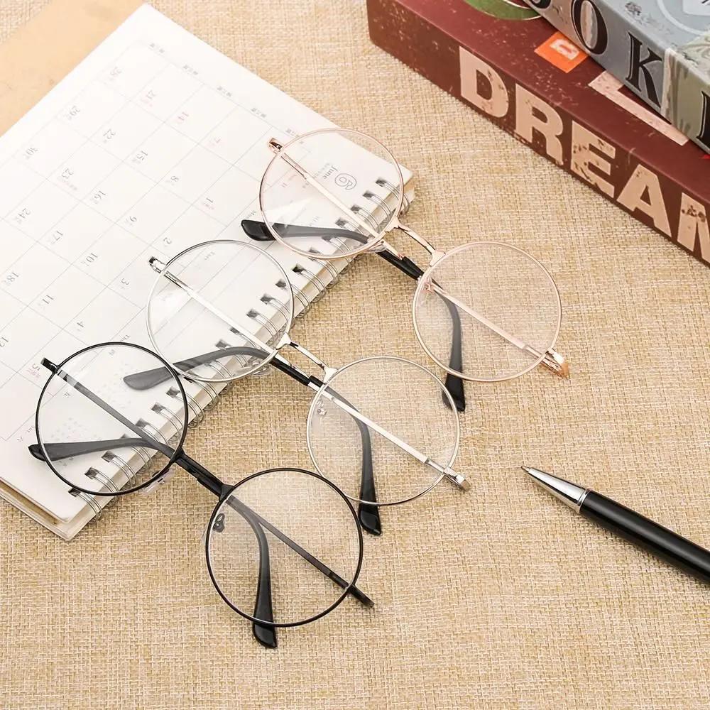 Metal Round Vintage Myopia Glasses Women Men Ultra Light Resin Reading Glasses Vision Care -1.00~-4.0 Diopter