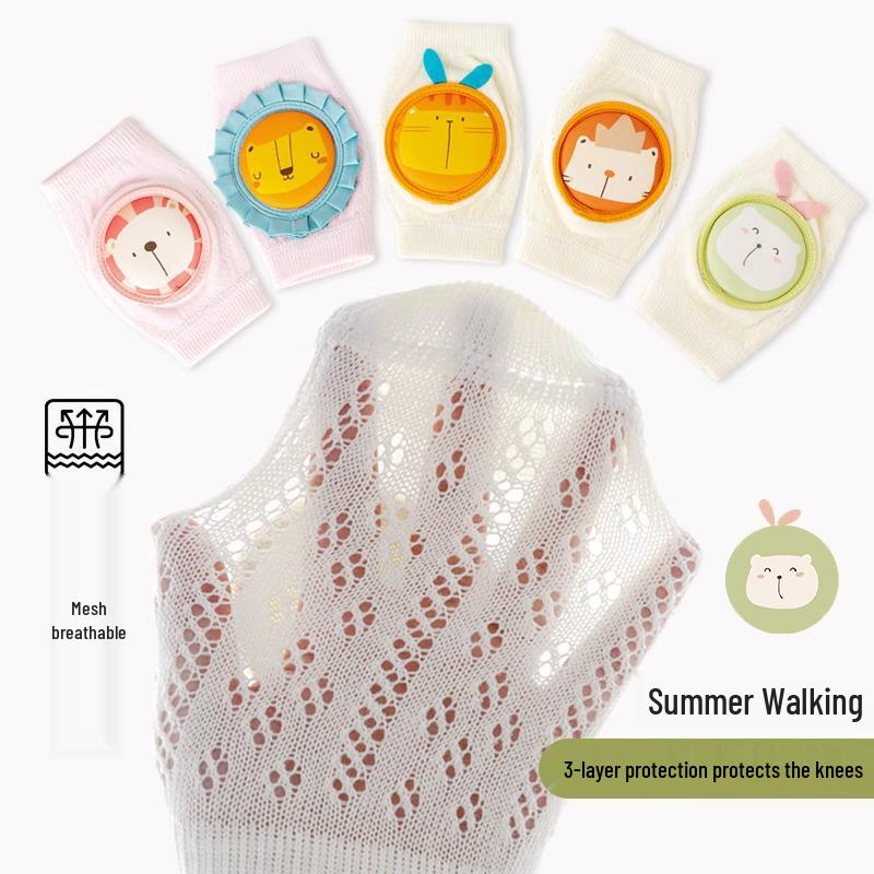 Summer Thin Baby Knee Pads for Crawling and Walking - Breathable Anti-Fall Protective Sleeves for Kids