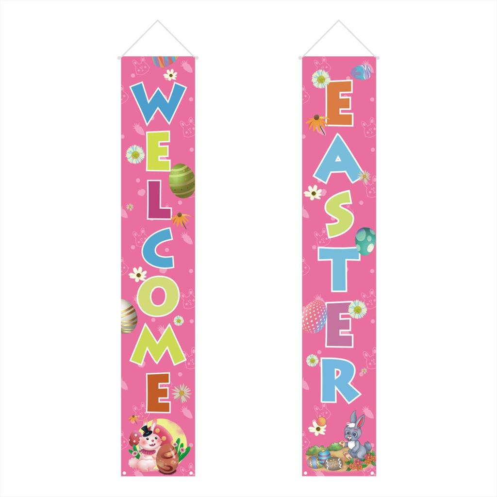 Ostern Veranda Zeichen Frohe Ostern Banner Indoor Outdoor Wand Hängen Flagge Banner