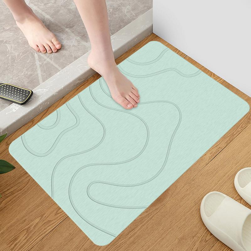 Shower Entrance Doormat Absorbent Stone Bath Mat Diatomite Stone Bath Pad Non-slip Bathroom Rug Quick Drying Bath tub Floor Mats