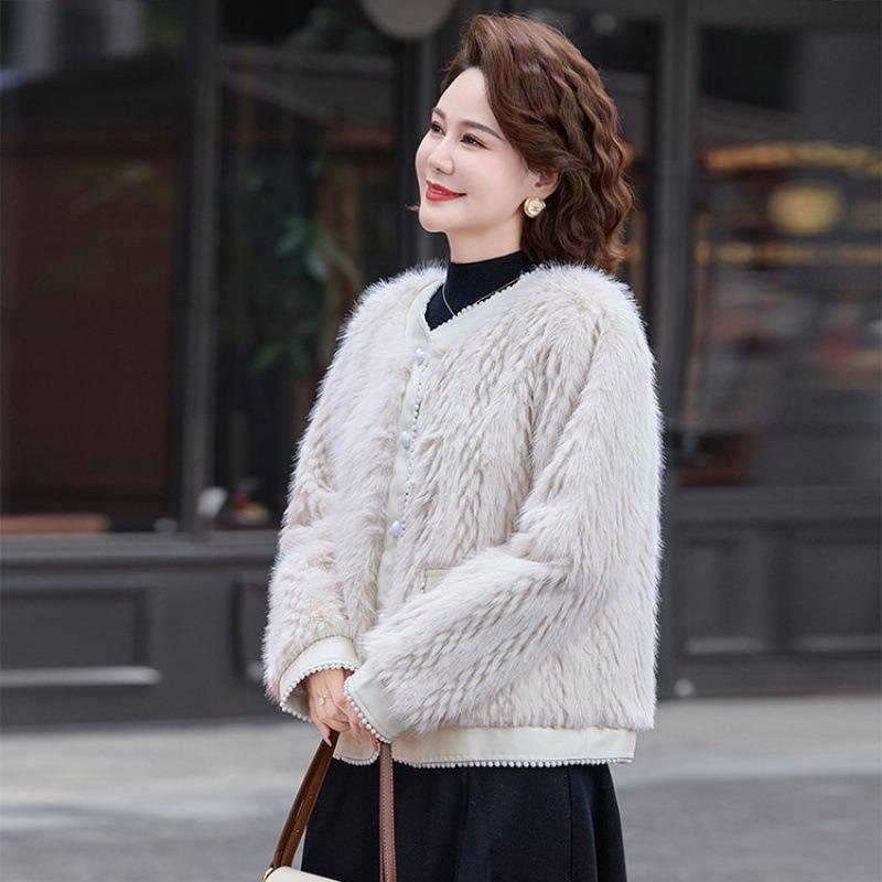 Winter mink velvet jacket women's autumn and winter fur integrated imitation fur short coat