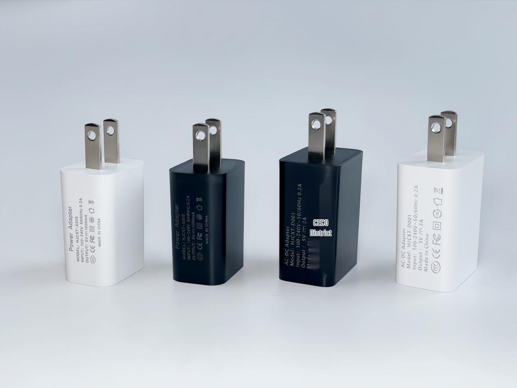 

5V 2A Fast USB Charger, 3C Certified, Compatible with Mobile Phones - Chinese, US, European Specs. 5V1A US Unpackaged білий
