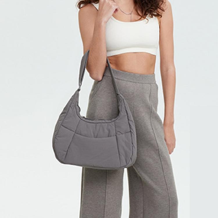 Fashion Underarm Bag for Women Versatile Shoulder Bag Solid Color Armpit Bag