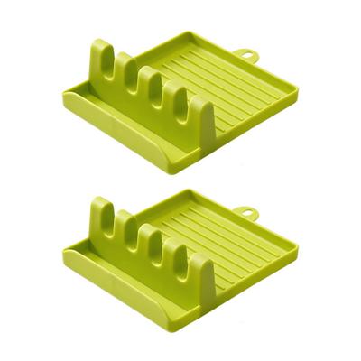 2 Pezzi Scaffale Portaoggetti Durevole Facile Da Pulire Spesso con Foro Appeso Superficie Liscia Organizzatore per Cucchiaio Pentola Coperchio