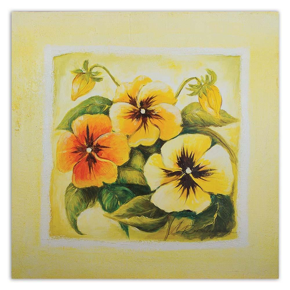 Canvas Print Pansy Flowers