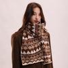 Women's Korean Style Autumn/Winter Jacquard Scarf & Hat Set – Versatile Shawl and Neck Warmer for Couples and Students