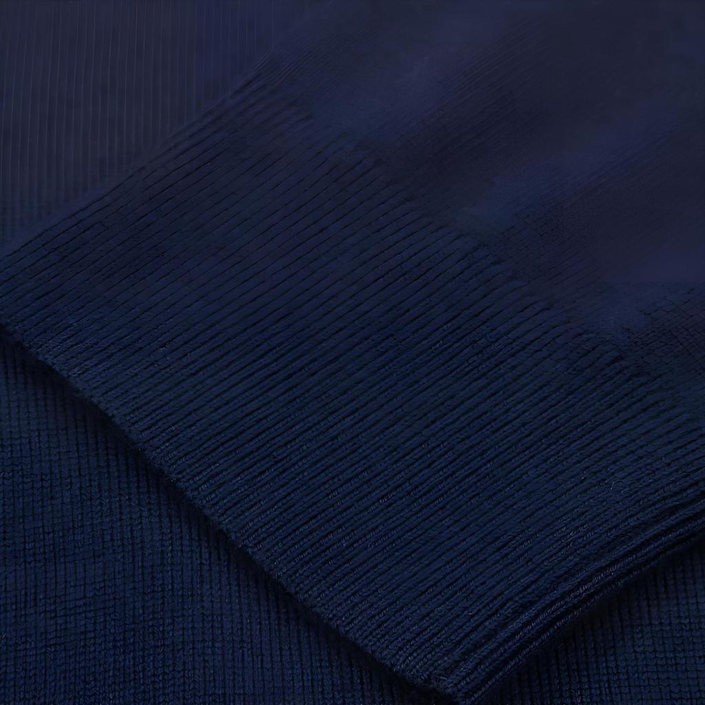 Polo Ralph Lauren Small Pony Logo Embroidered High Neck Knit Sweater Men Sweater Navy-Blue MNPOSWE16820082-400