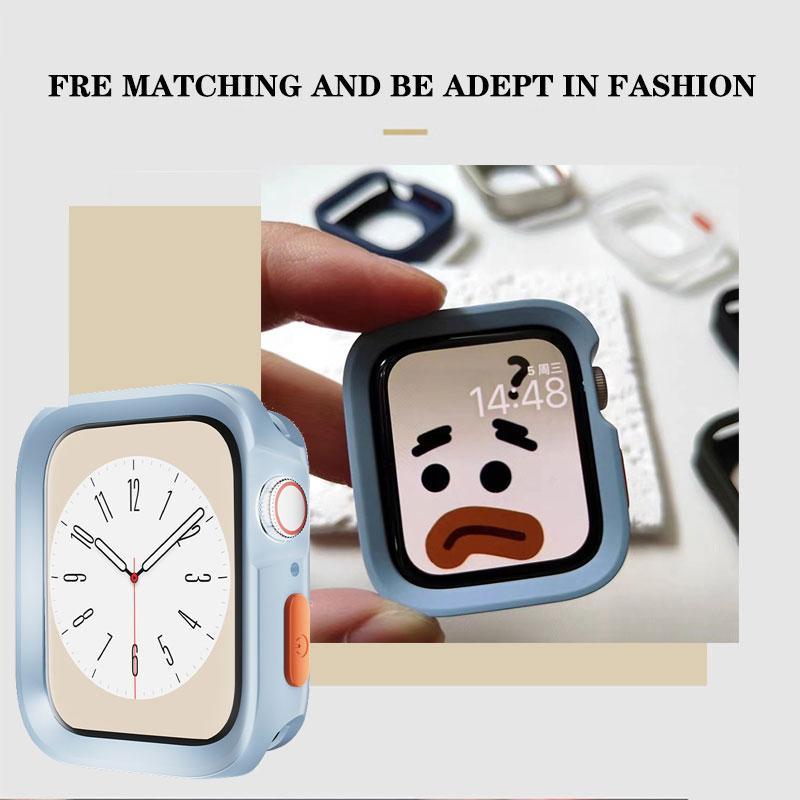 Bumper Soft Silicone Case For Apple Watch 10 9 8 7 6 SE 5 Anti-drop Matte Cover For Iwatch 49mm 41mm 42mm 46mm 40mm 44mm 45 Mm