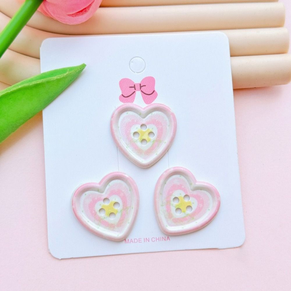 50 PCS New Resin Buttons Vintage Cute Garment Ornaments DIY Floral Accessory