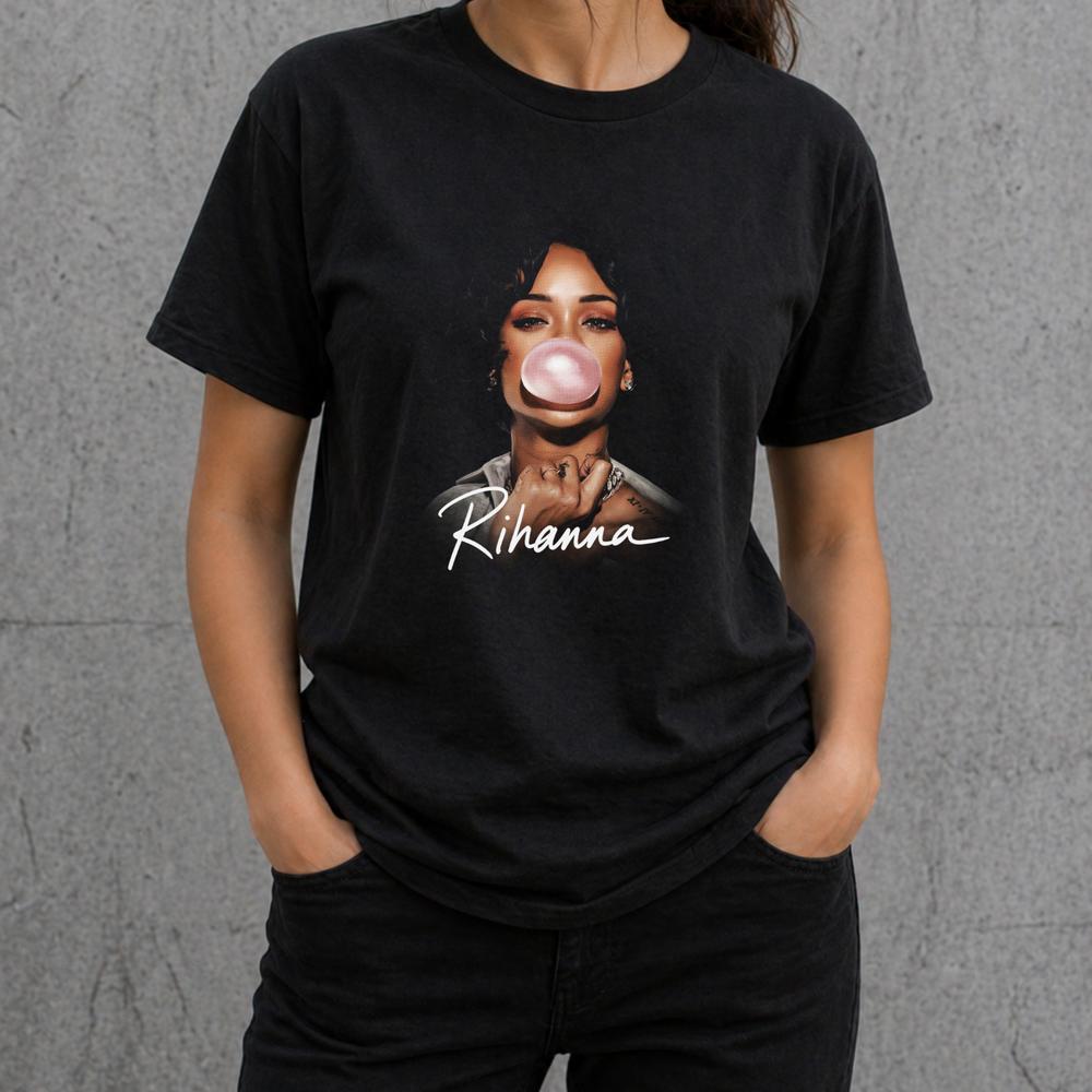 T-shirt Rihanna Pop Music Grafica Unisex Unisex Bambini Nero Idea Regalo