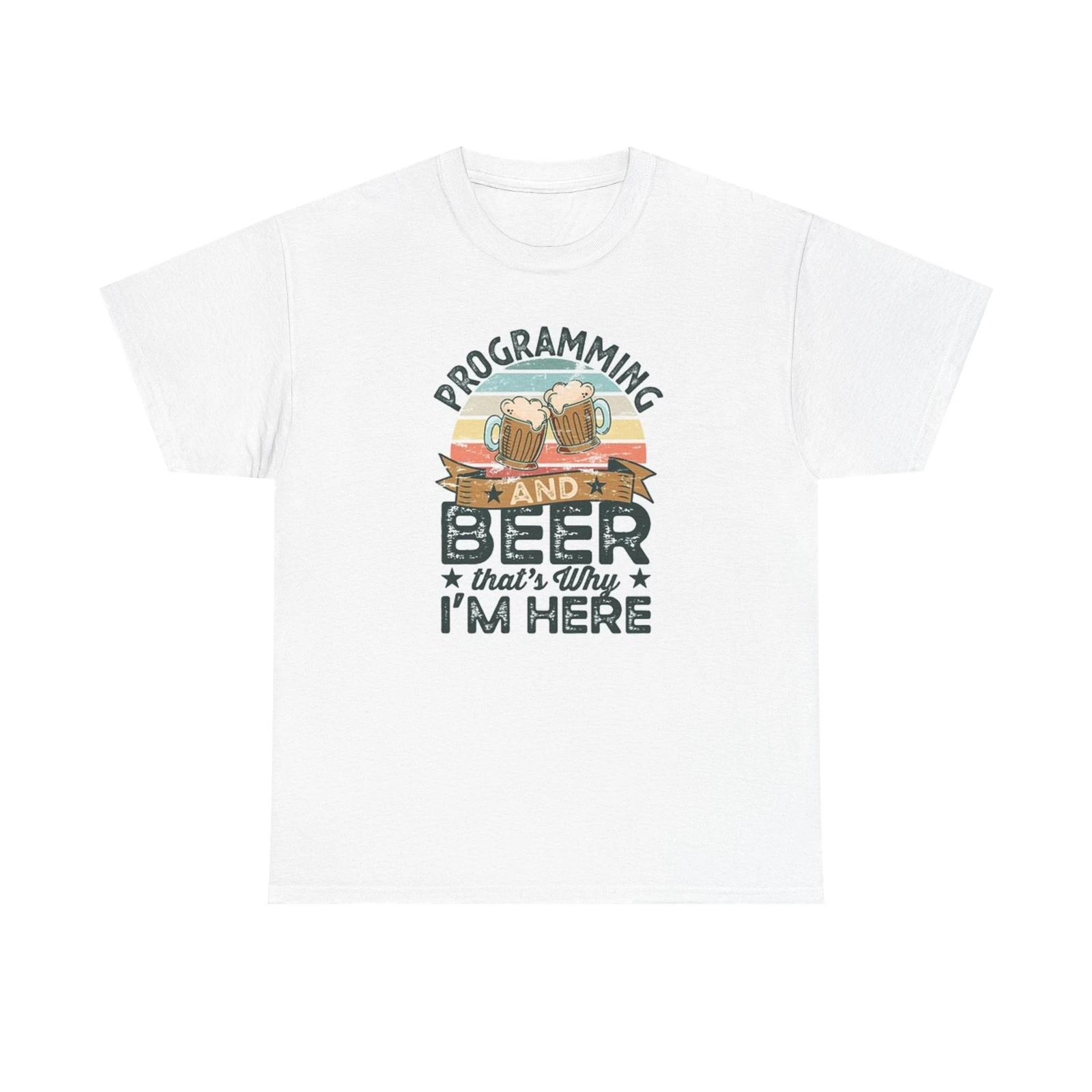 Men s and Women s T-shirts Programming And Beer XS