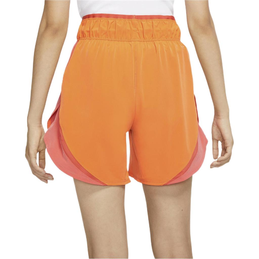 Jordan Sport Logo Print Elastic Waist Mid Rise Straight Leg Shorts Women Shorts Orange DQ4456-819