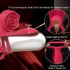 9 Modes Vibrating Penis Sleeve Silicone Vibrating Rooster Ring Penis Sleeve with Rose Clitoral Stimulator Sex Toys for Adult 18
