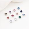 2PCs Birthstone Charms Heart  Rhinestone Pendants For Necklace Bracelet Jewelry Making Diy Findings 8x6.5mm