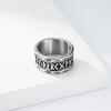 Men's Viking Rune Ring, 4 Colors Norse Totem Titanium Steel Band, Vintage Gothic Amulet Jewelry, Nordic Style Finger Ring for Men, Punk Biker Gift