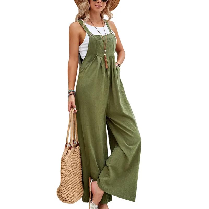 Women Loose Fit Overalls Wide Leg Baggy Bib Overalls Jumpsuit Summer Jumpsuit Casual Elegant Overalls Summer