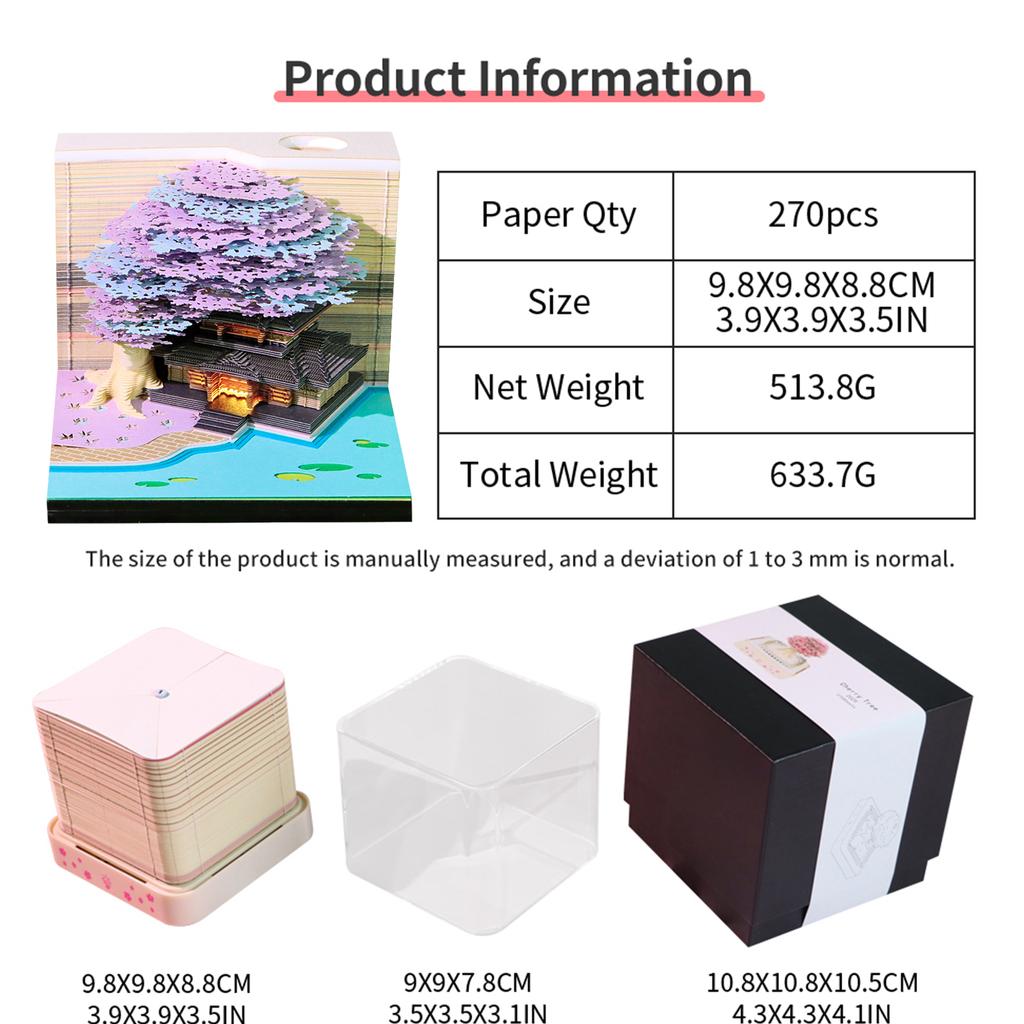 2026 3D Art Calendar With Lights Home Office Desk Calendars Art Sculpture Household Desktop Decoration New Year Christmas Gifts