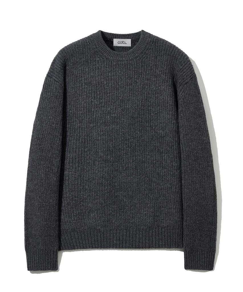 COSTUME O’CLOCK Hacci Round Heavy Knit Pullover 11 Color Cooskt066 (A Type)