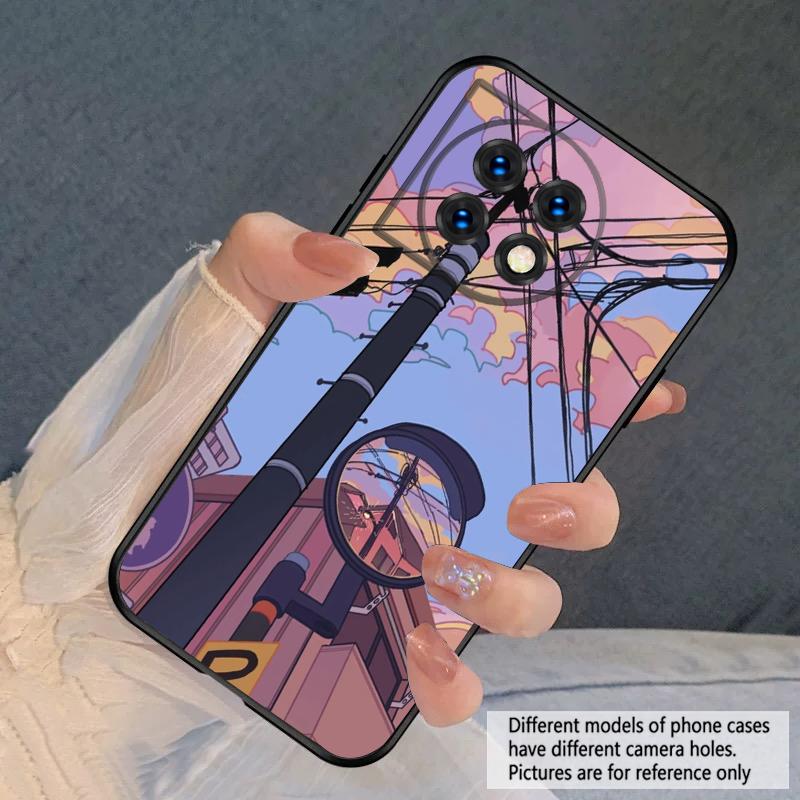 Sunset Xia Street For Oneplus 8T 9 9R 10 Pro 11 12 13 13R 5G ACE 5 Nord2 4 CE 3 4 Lite N20 SE N200 silicone soft phone case