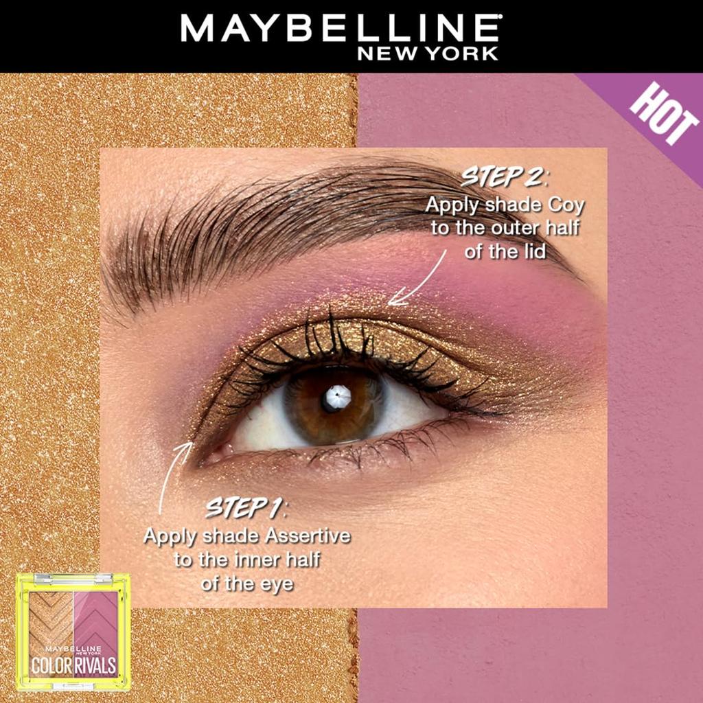 Maybelline New York Color Rivals Pigmentovaná paletka očních stínů 3g Dlouhotrvající Vodotěsná Matná Třpytivá Asertivní X Plachá
