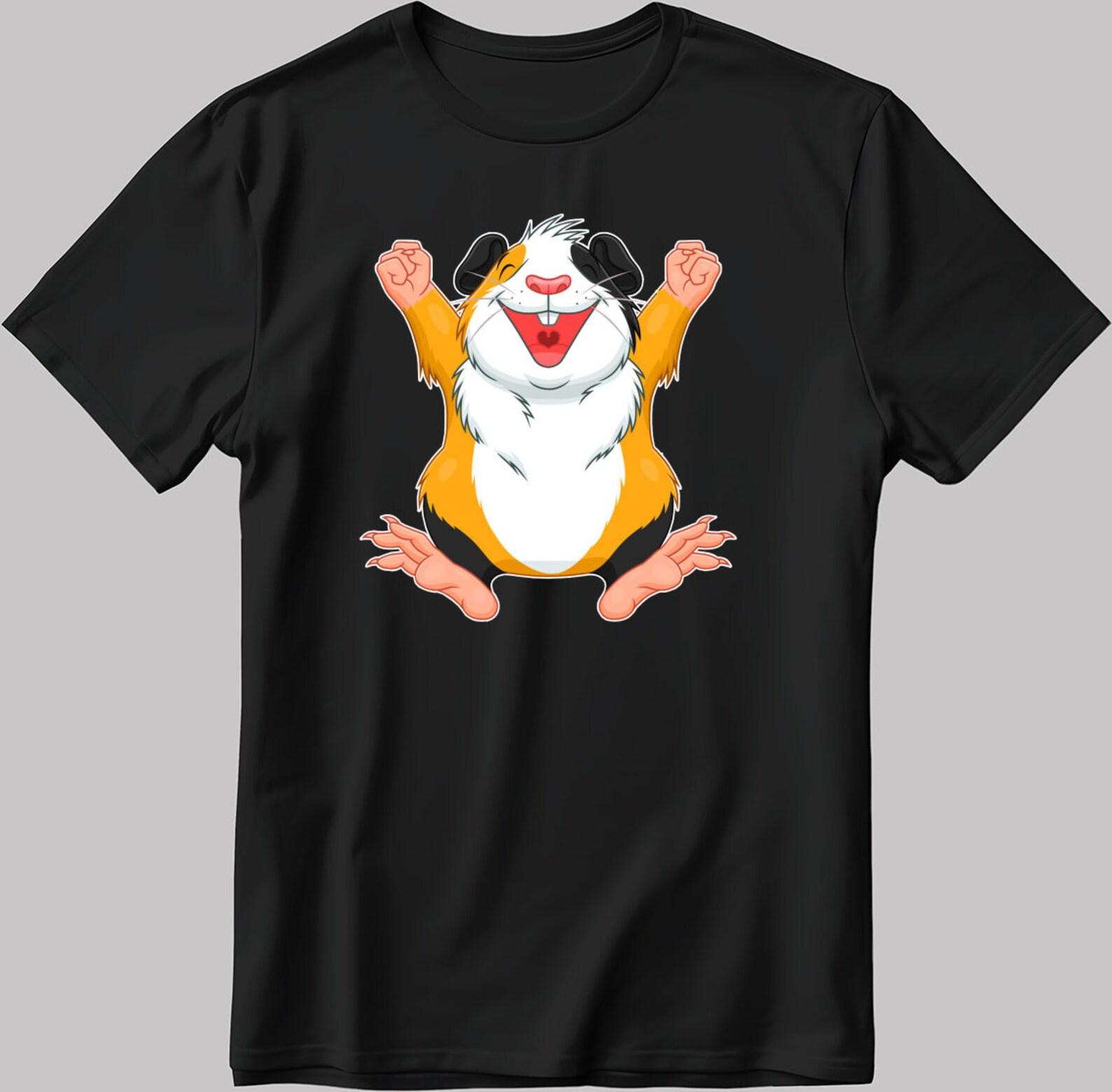 Happy Guinea Pig T-Shirt, Cartoon Pet Tee K248 2XL