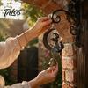 Witch Decor for Home Moon Wind Chime, Gothic Crescent with Black Cat Hanging Bell, Meditation Space Accents Mystical Garden Porch Patio Balcony