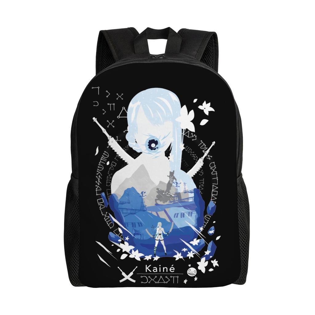 NieRs 2B Japan Ink AO DEN Backpack for Men Women Teenage High School Business Daypack Laptop Shoulder Bag with Pocket