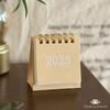 2025 Mini MUJI-Style Retro Desk Calendar | Punch Card & Lunar Features | Desktop Decoration & Ornaments