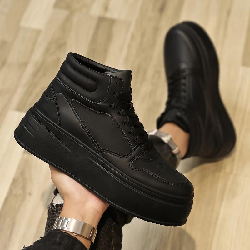 Casual Sneaker Skateboard Halkfria Loafers Herrsneakers Skor för Män Tjock Sula Mjuka och Bekväma Sport och Fritid