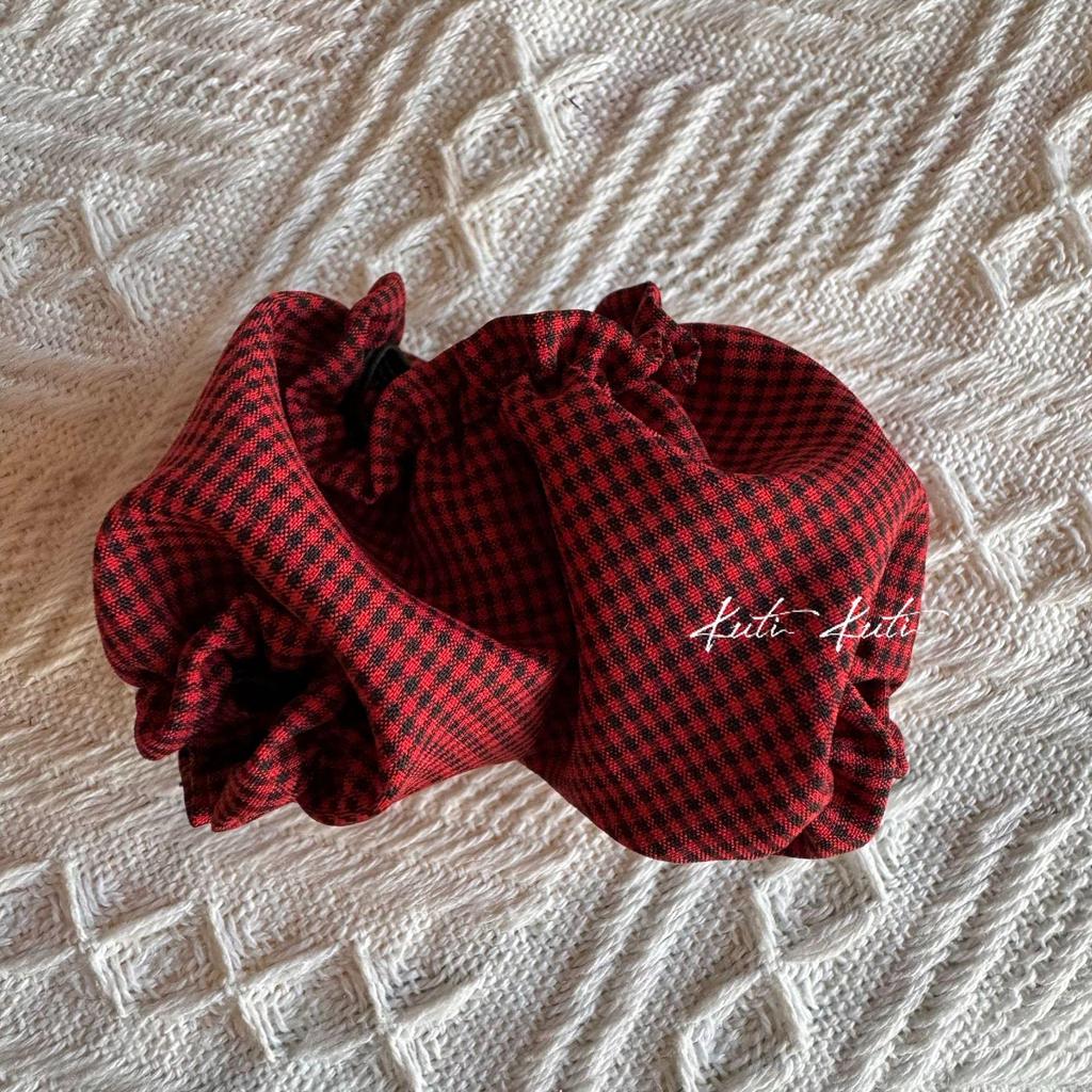 Plaid Pumpkin Dog Pants (13cm-23cm) - Labubu Pet Accessories Shorts