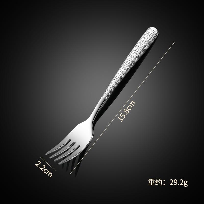 304 stainless steel spoon tableware elegant star diamond cloth crack western food steak knife fork spoon dessert spoon