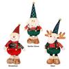 Christmas Decorations Figurine with Retractable Spring Legs Decorative Christmas Doll Christmas Plush Doll Holiday Decor