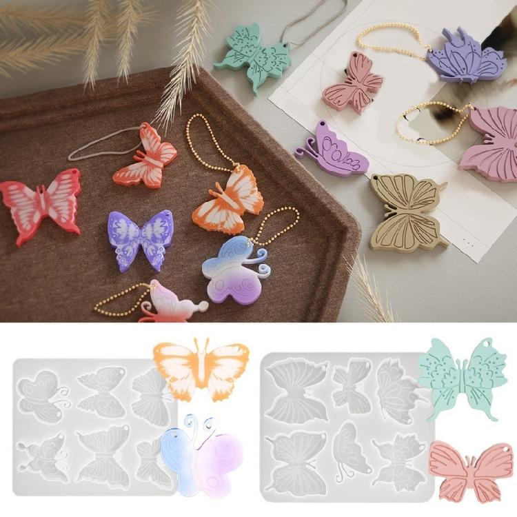 Fjärilsformad Smyckescharmform Handgjorda Tillbehör Silikonstruktur