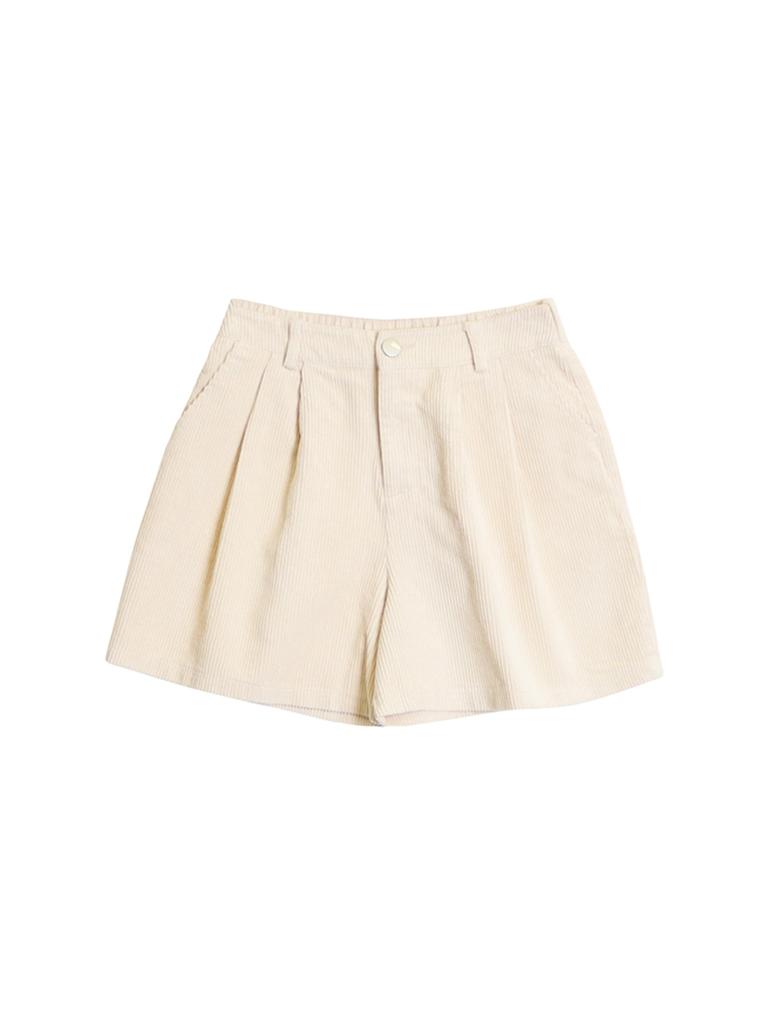 PINK PINEAPPLE Breeze Cordu Half Shorts_Ivory