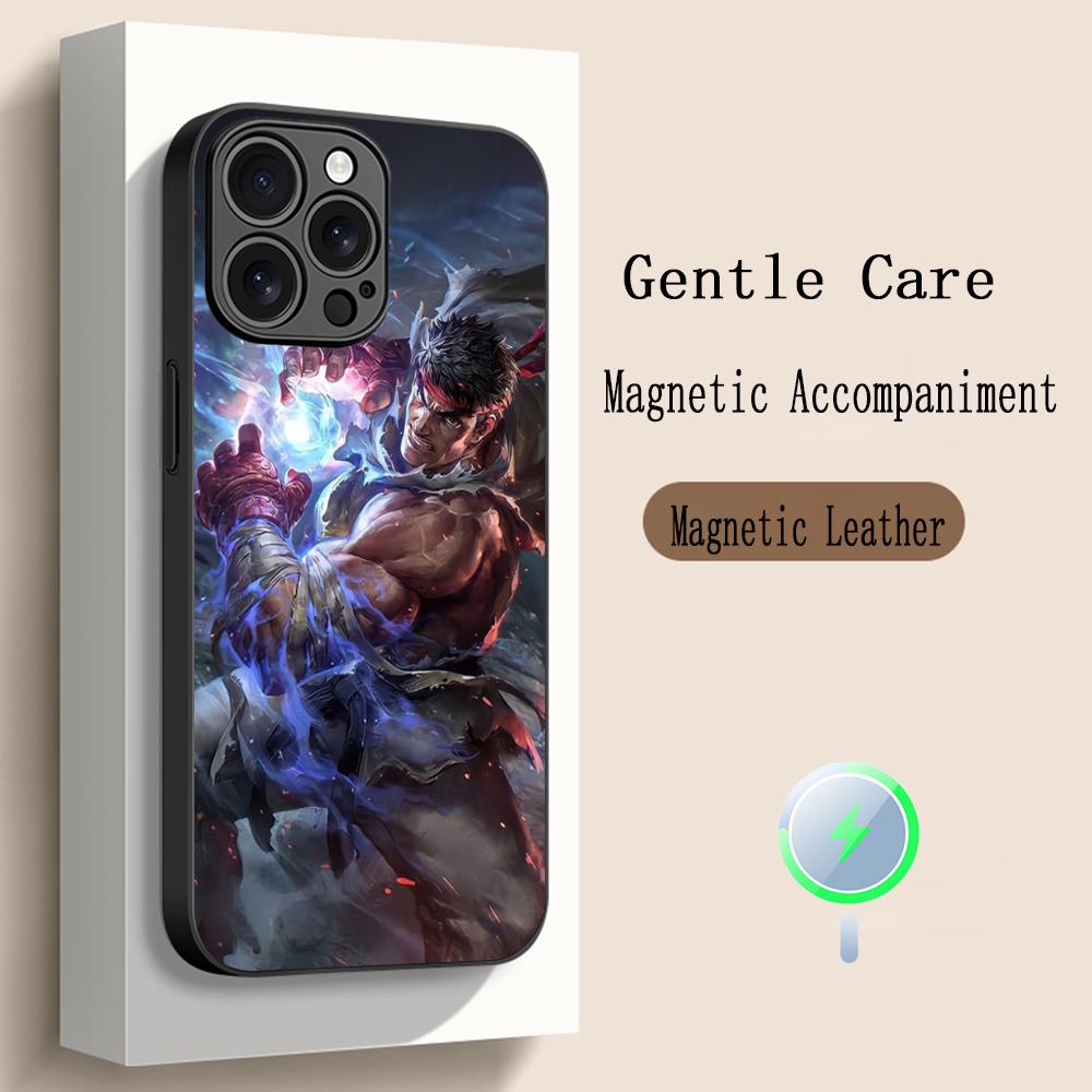 Game Street Fighter Classic Japan Poster Phone Case For iPhone 17 16 15 14 13 12 Plus Pro Max High-end Luxury Magsafe Sheepskin