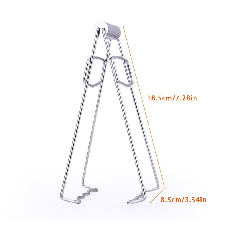 Foldable Stainless Steel  Bowl Clip Pot Dish Holder Steamer Plate Tong Anti- Clamp Gripper Kitchen Tools Heat Insulation