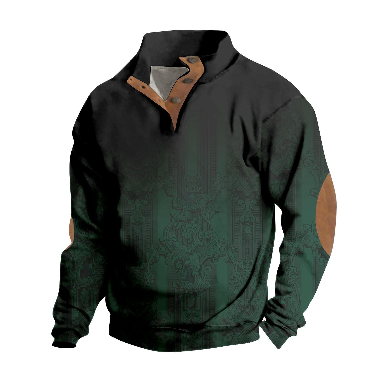 

Весенне-осенняя мужская толстовка с воротником-стойкой на открытом воздухе, повседневные свитера, топы M